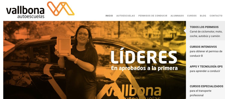nueva web de autoescuelas en valencia